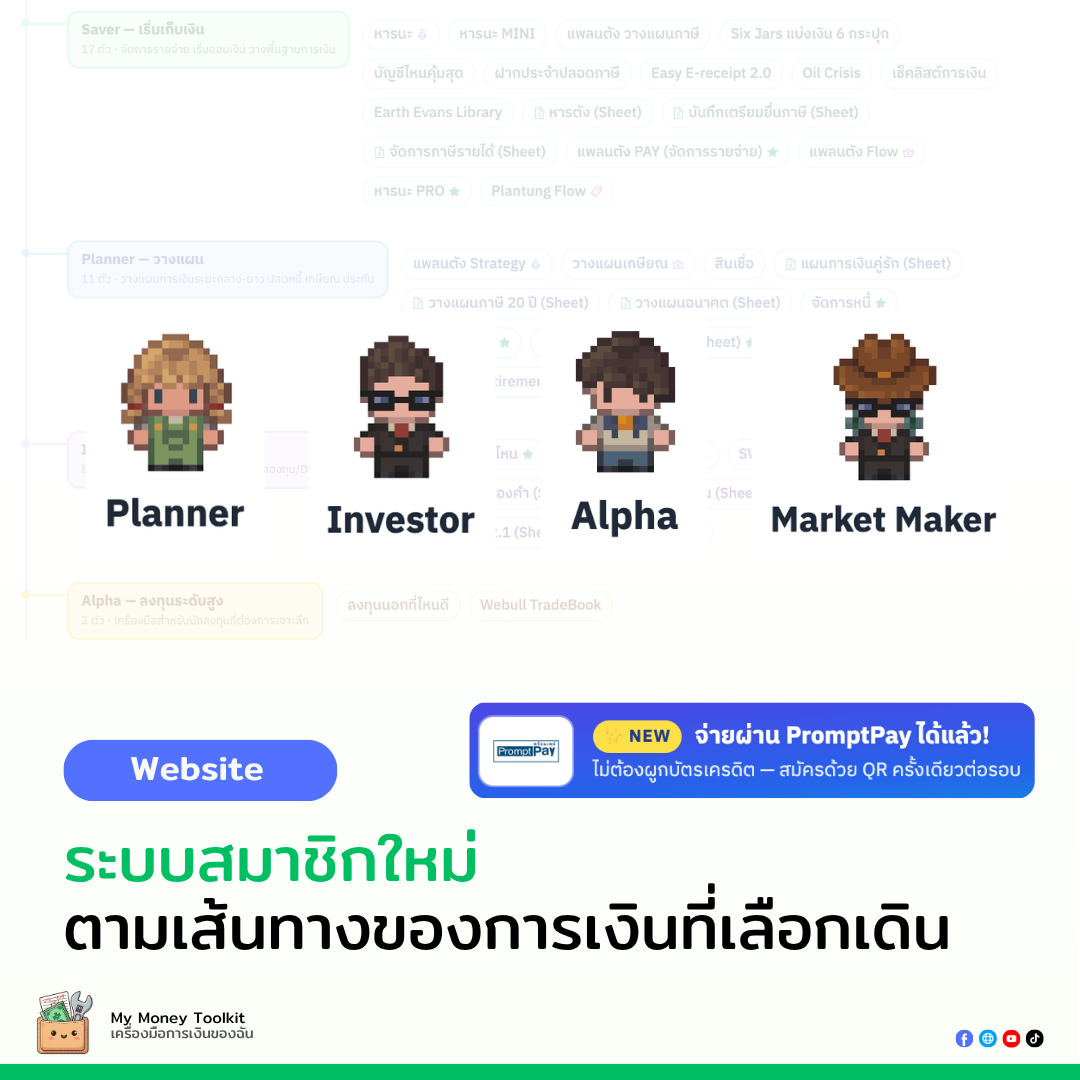ระบบสมาชิกใหม่ — 5 ระดับ จ่าย PromptPay ได้แล้ว