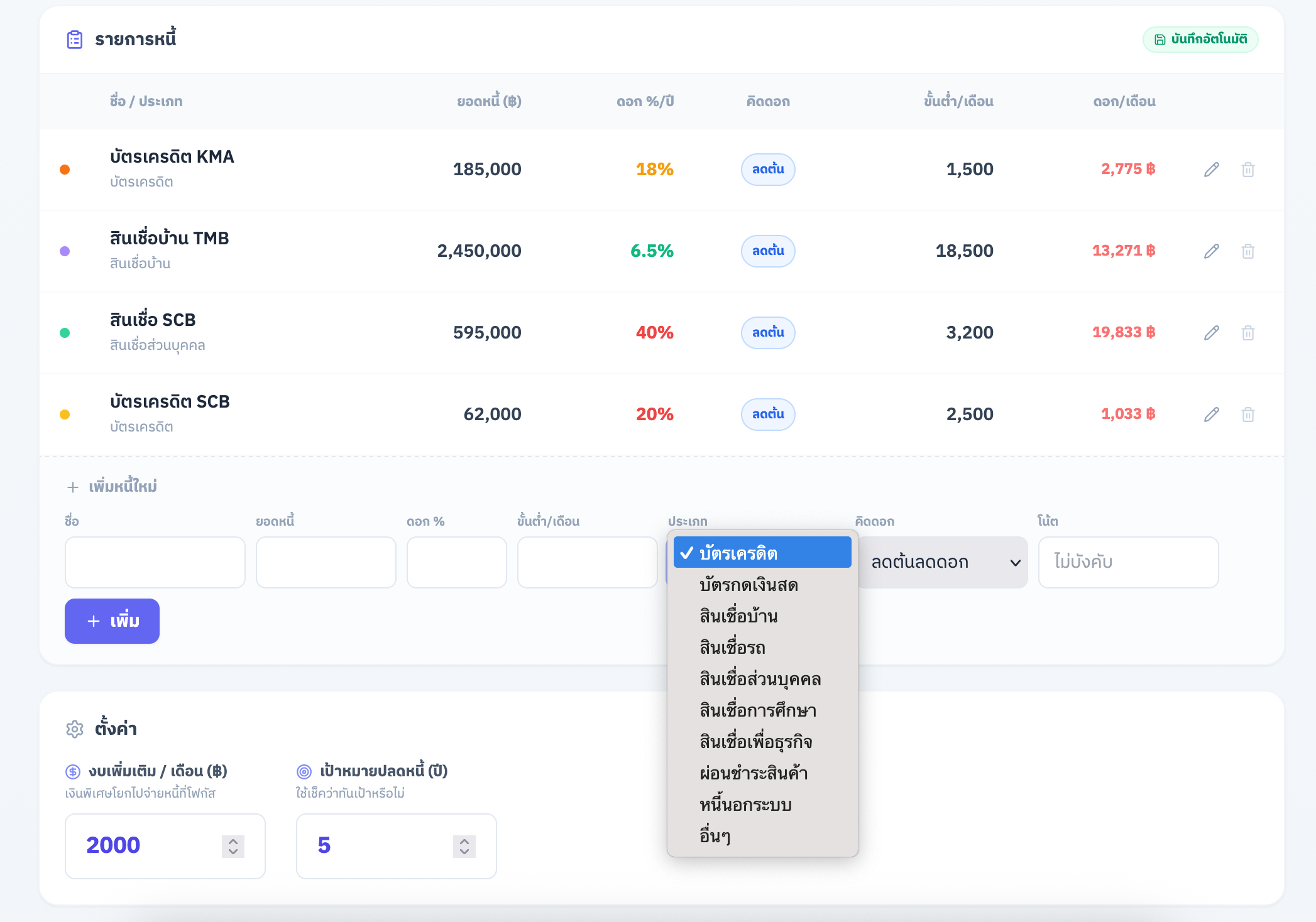 ฟีเจอร์เสริม